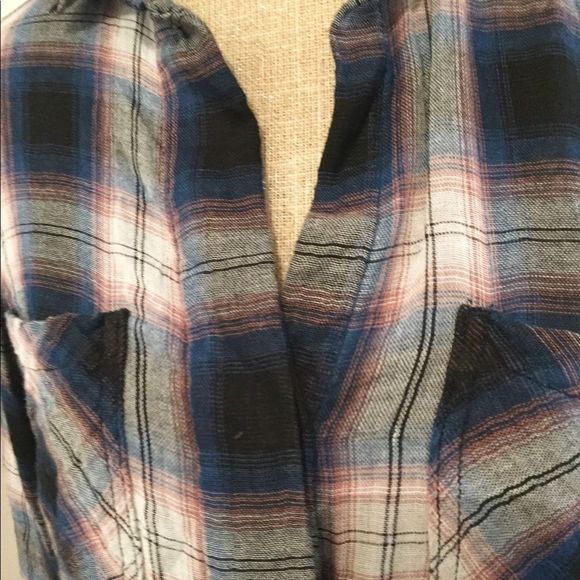 Anthropologie Cloth & Stone Plaid Shirt Sz S/M - Picture 3 of 9